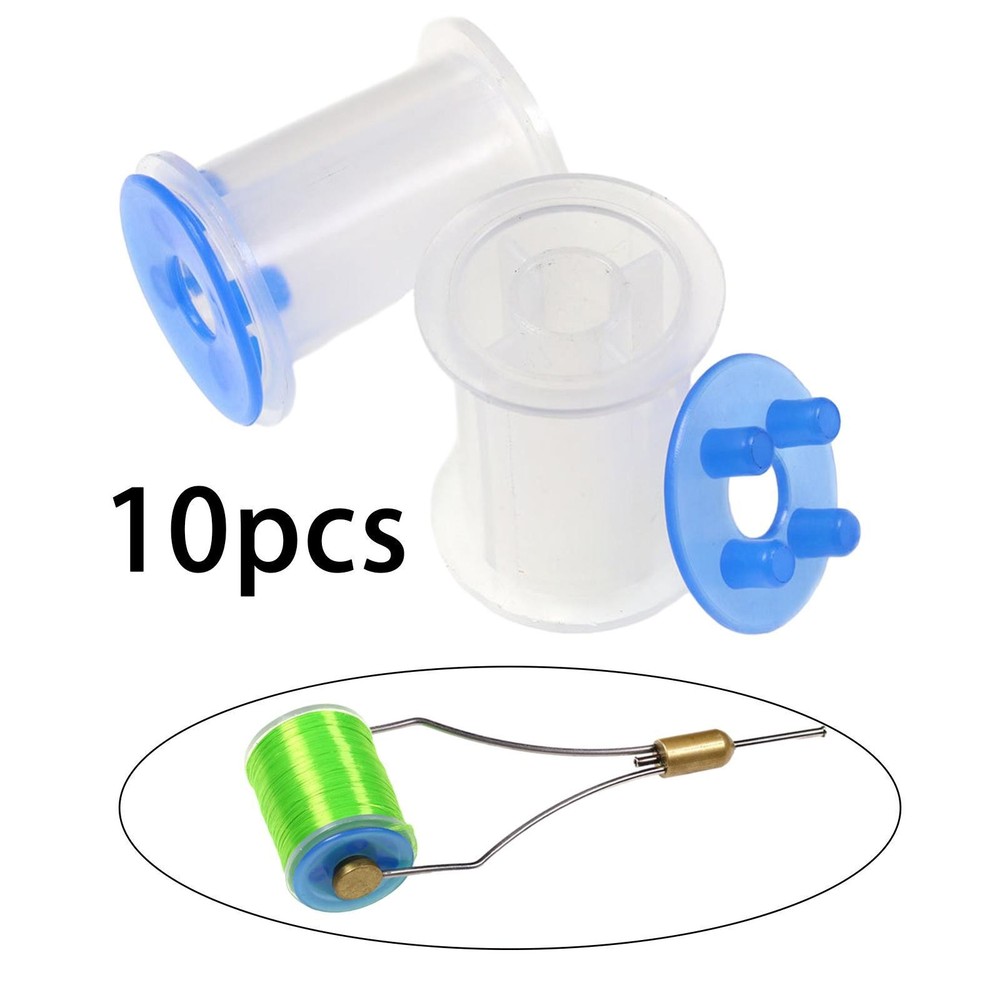 10Pcs Fly Tying Bobbin Spools Kit Standard Size Thread Spool