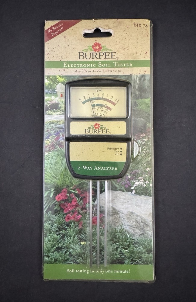 Burpee Electronic Soil PH Tester - No Batteries Required