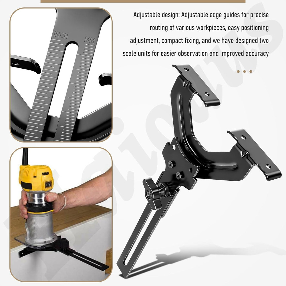 DNP618 Edge Guide for Fixed Base Compact Router, Compatible with DEWALT DWP611 R