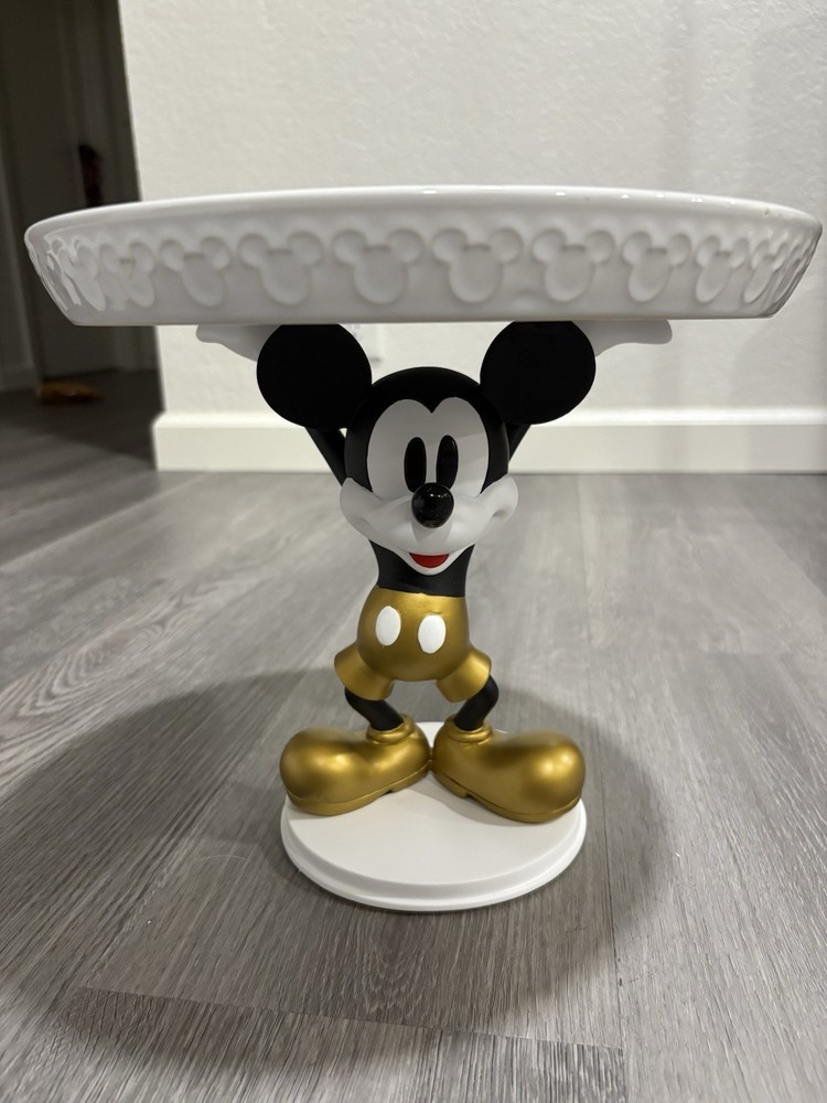 Disney Parks Mickey Mouse Gold Cake Stand