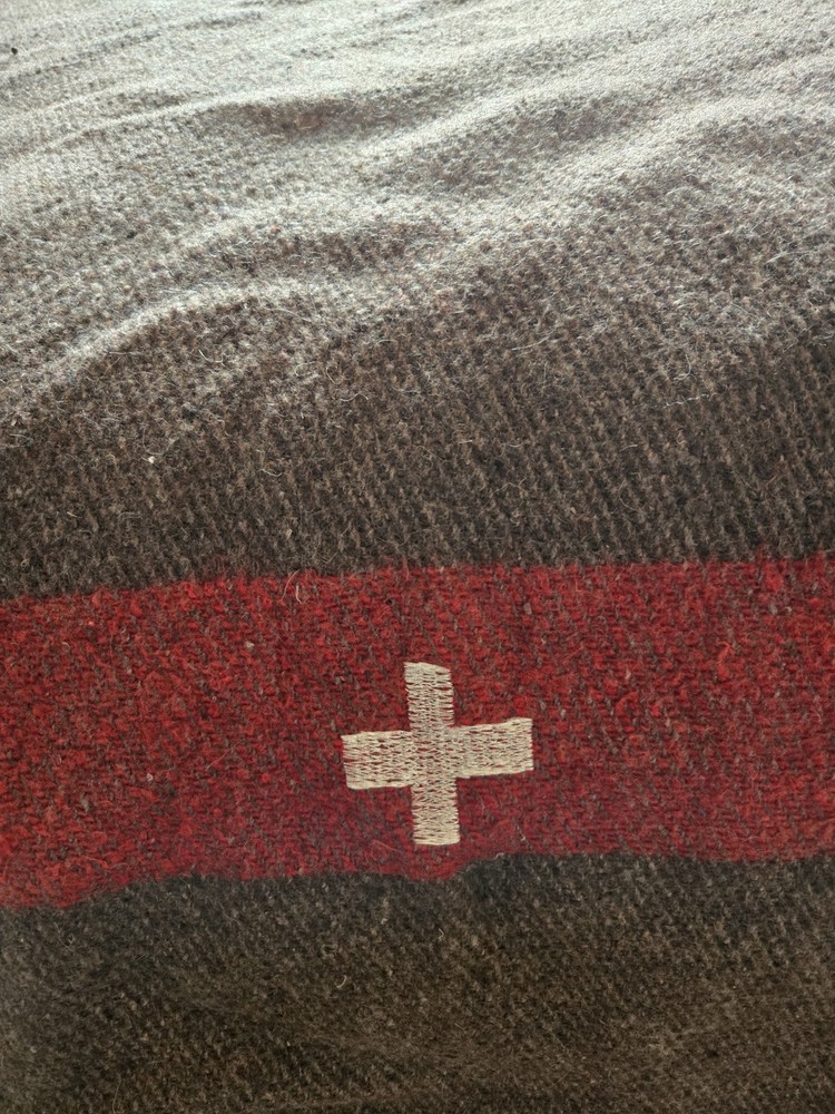 Swiss Army Wool Blanket 57”X 80”.