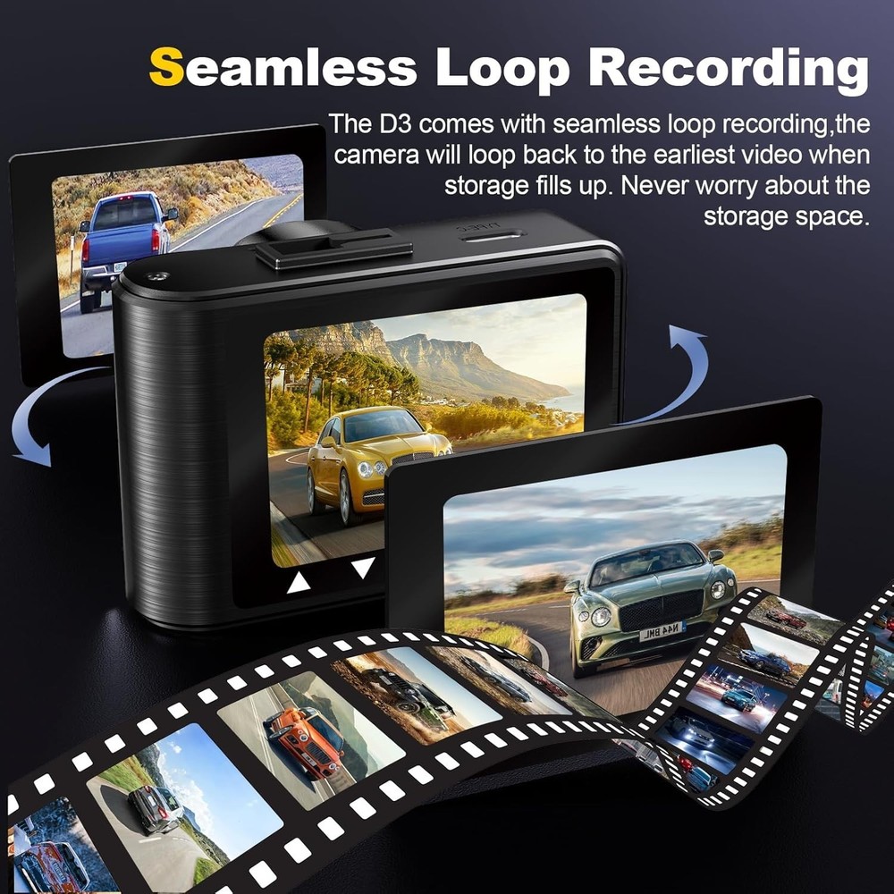 Equipped Dash Cam with WiFi, G-Sensor & 2- Support - Perfect for Drivers