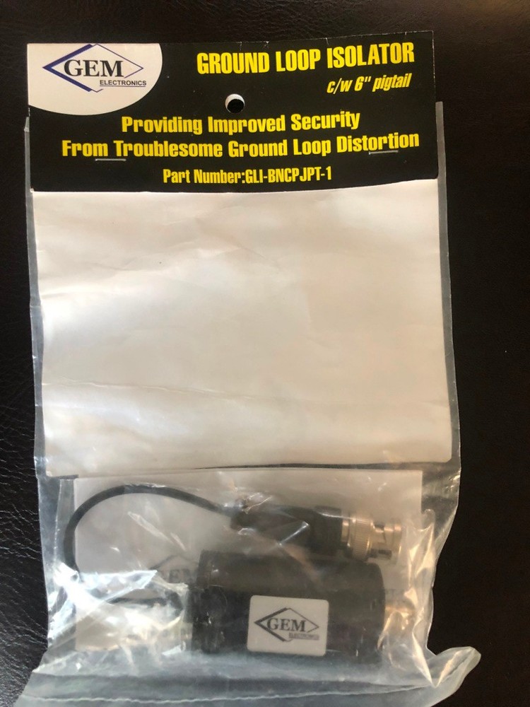 Brand New GEM ELECTRONICS GROUND LOOP ISOLATOR GLI-BNCPJP-1