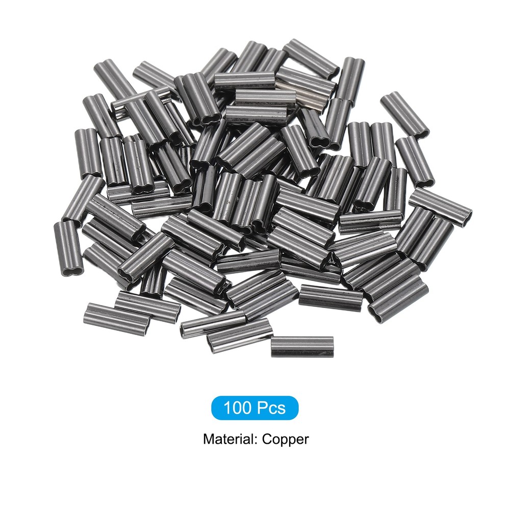 3/64" 1.2mm Wire Rope Loop Sleeve 100 Pcs Double Ferrule Loop Sleeve