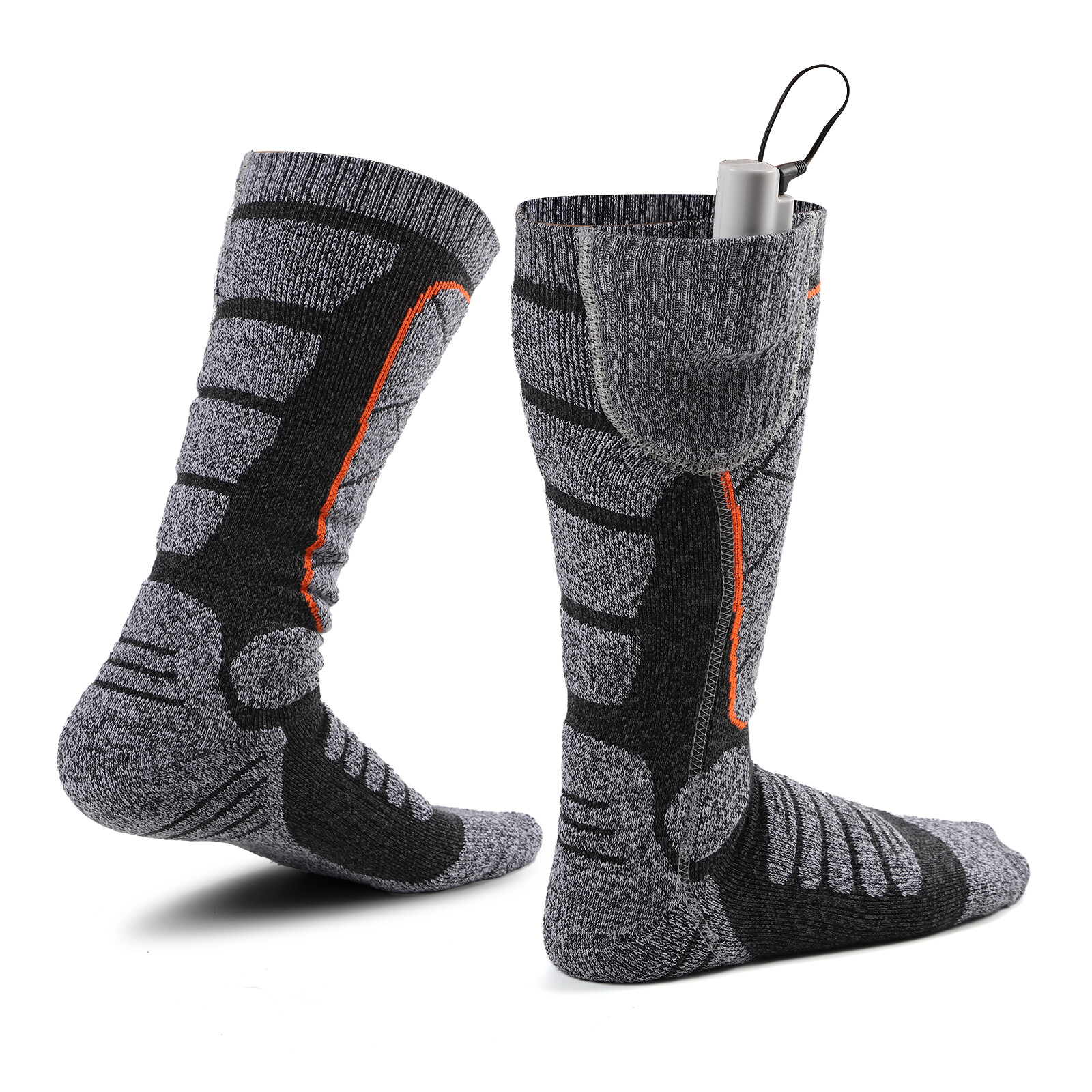 Electric Heated Socks Rechargeable Battery Men Women Winter Foot Warmer 3.7v