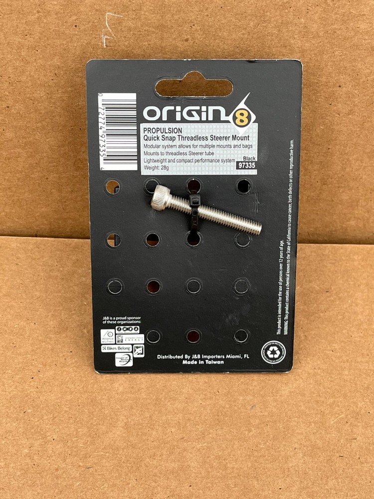 Cycling - 1 Bicycle Origin 8 #97335 Quick Snap Threadless Steerer Mount, Black
