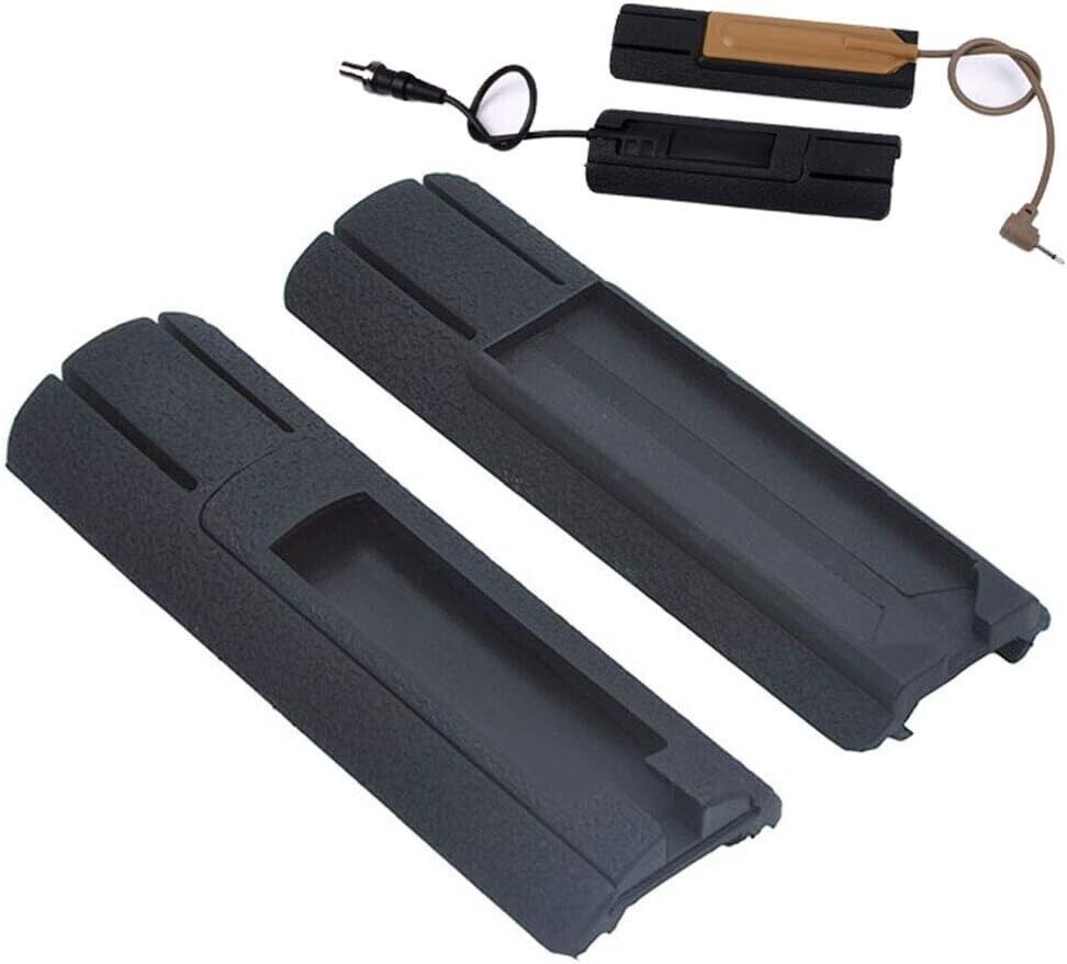 2 Pcs Tactical Flashlight Tape Switch Plate Mount Kit Pressure Mount for PEQ