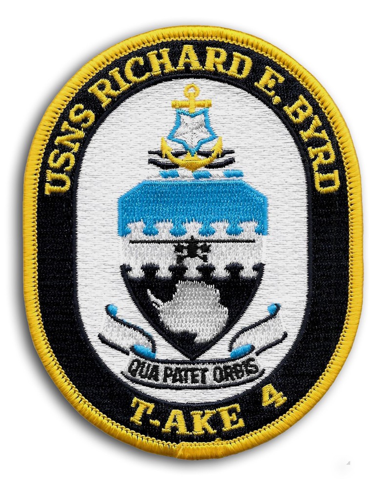 US Navy T-AKE 4 USNS RICHARD E. BYRD 2008-Present  Dry Cargo Ship Crest Patch