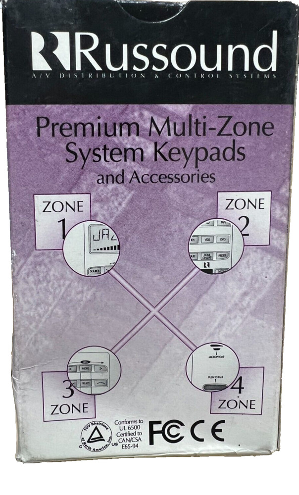 Russound DSC, DAN 2 REV 2. Direct Source Control Accessory White Keypad