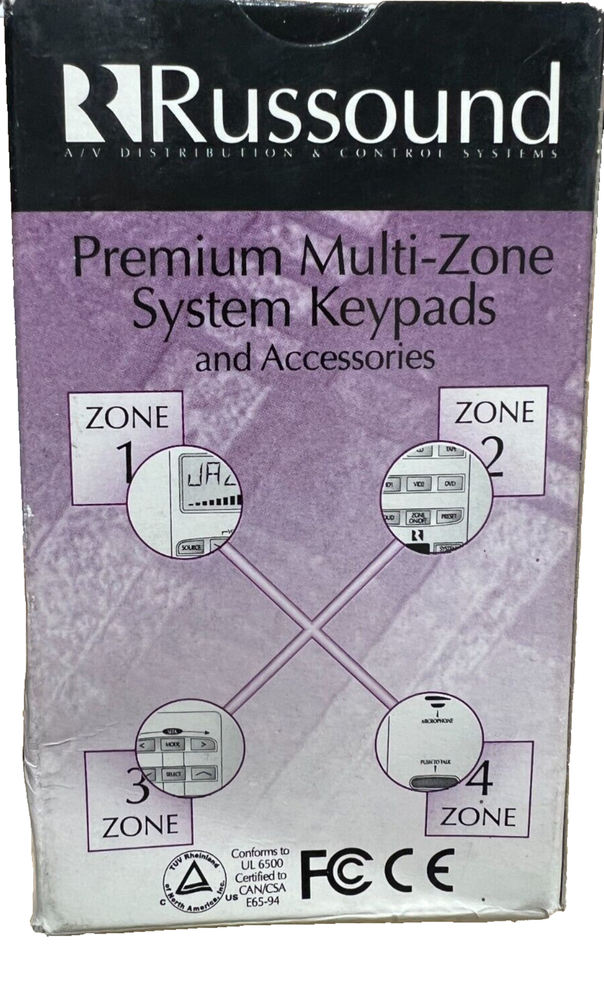 Russound DSC, DAN 2 REV 2. Direct Source Control Accessory White Keypad