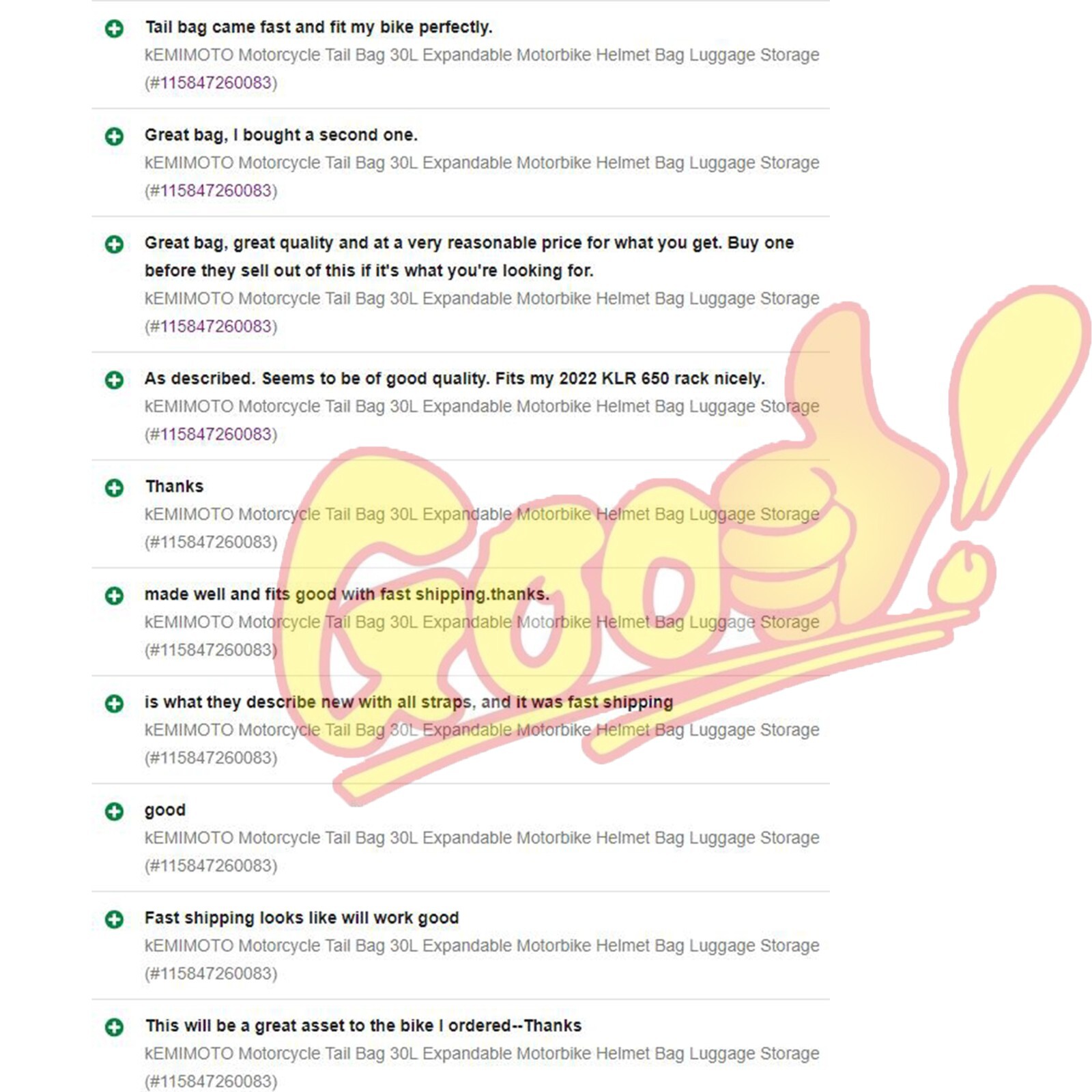 kEMIMOTO Motorcycle Tail Bag 30L Expandable Motorbike Helmet Bag Luggage Storage