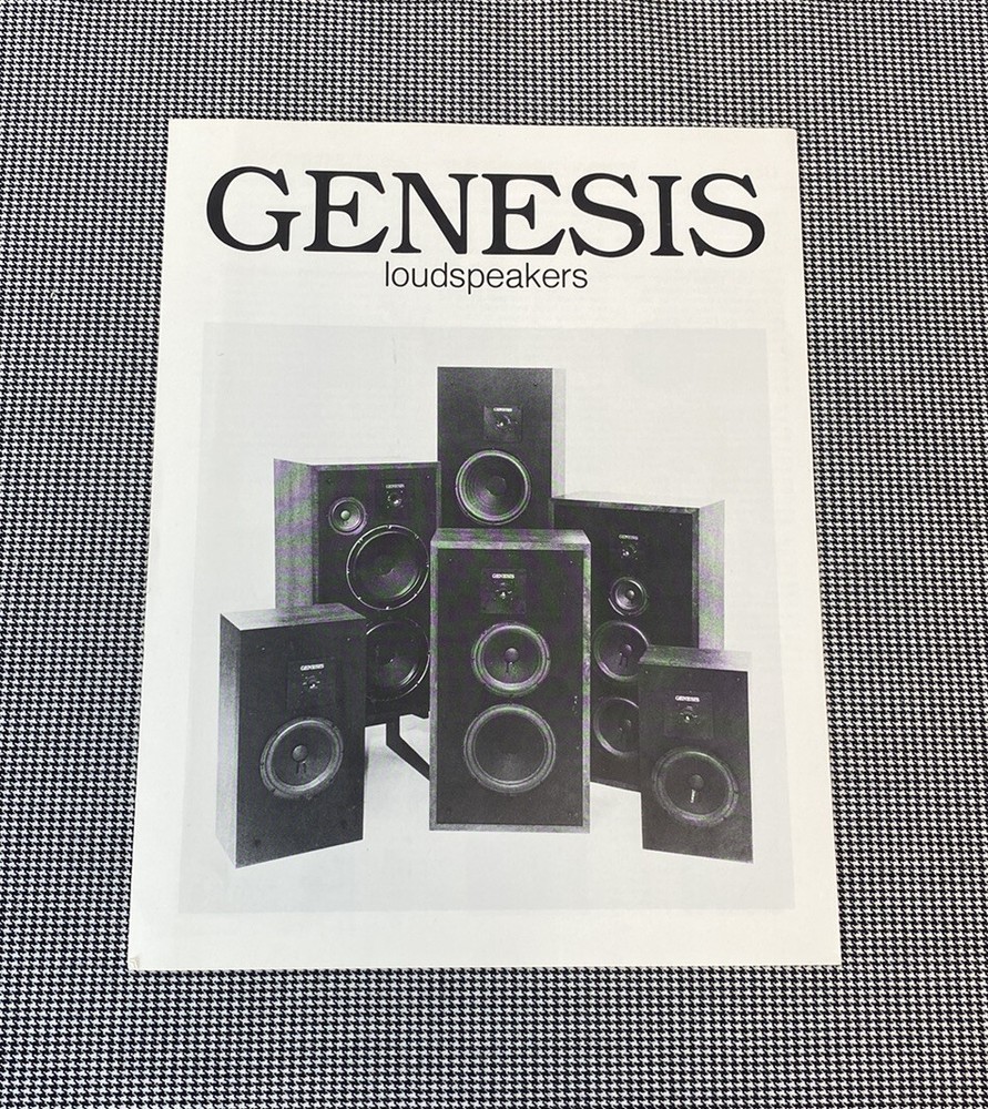 GENESIS LOUDSPEAKER PRODUCTS INFORMATION BROCHURE J0342
