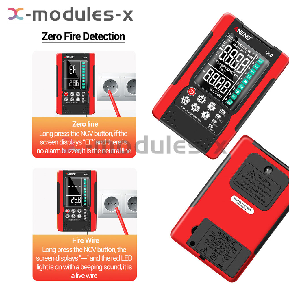 ANENG Q60 Digital Multimeter AC DC Voltmeter Ammeter Volt Tester Meter