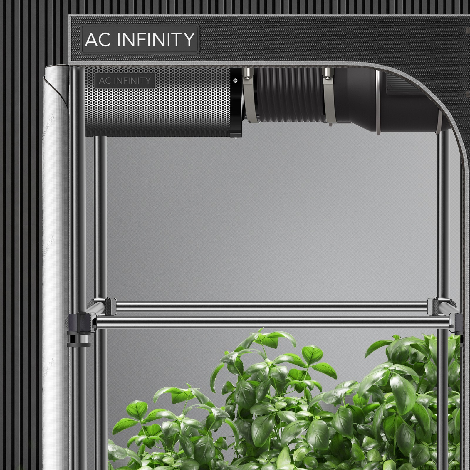 Grow Tent Mounting Bars, High CFM Kit, Support Pole for Indoor Grow Spaces, 5x5'