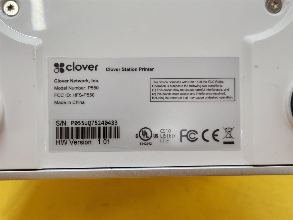 ⭐️⭐️⭐️⭐️⭐️ **UNTESTED** Clover Station P550 POS Receipt Printer