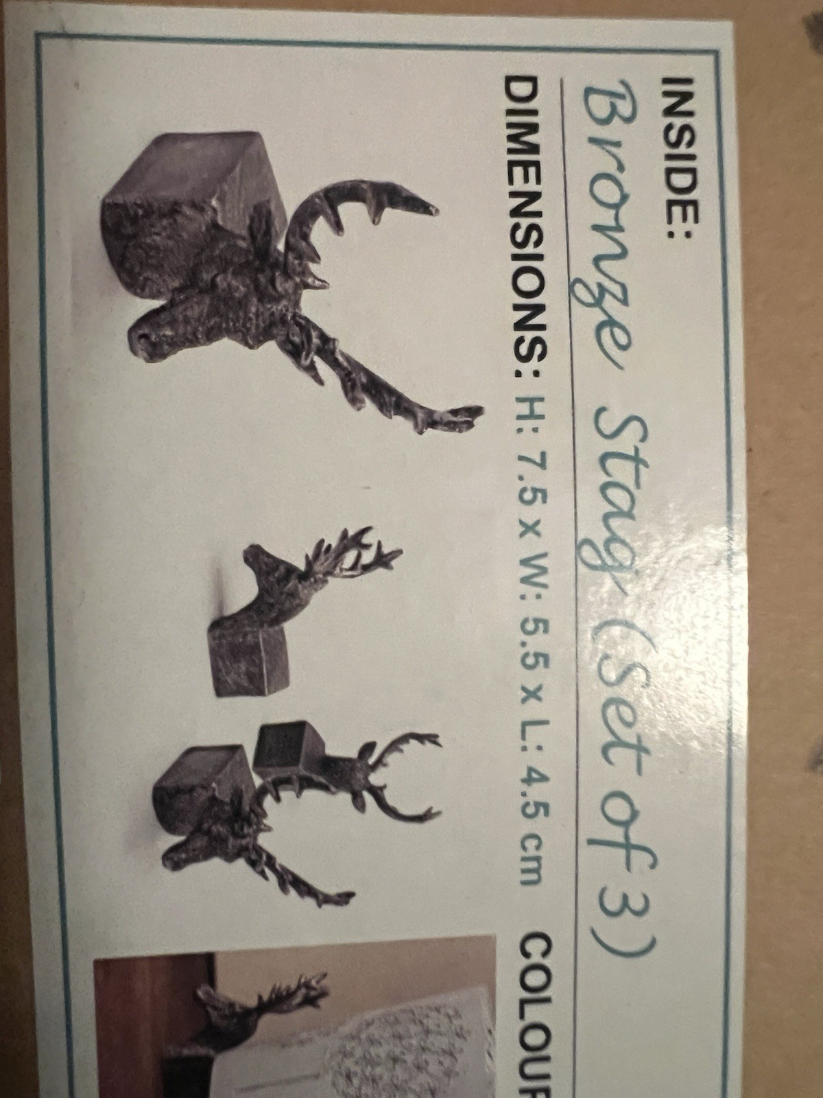 Potty Feet Stags Figures Planter Riser Handmade Yard Art Ornaments 3pcs New