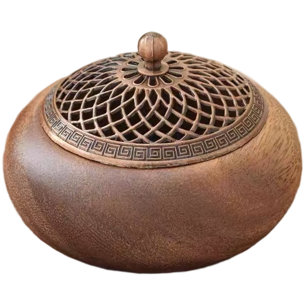 Solid Walnut Wood Incense Burner for Indoor Aromatherapy and Zen Decor