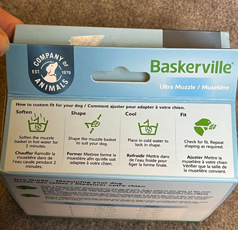 Baskerville Ultra Muzzle Size 3 NWOT