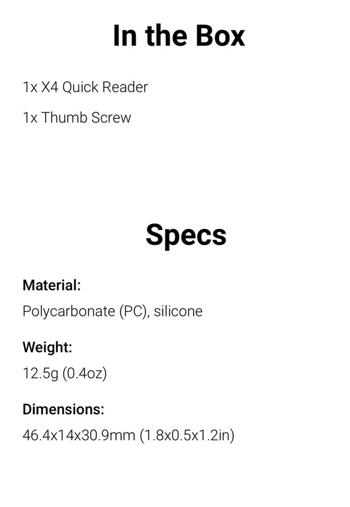 Original Insta360 X4 Quick Reader - Fast & Convenient Data Transfer