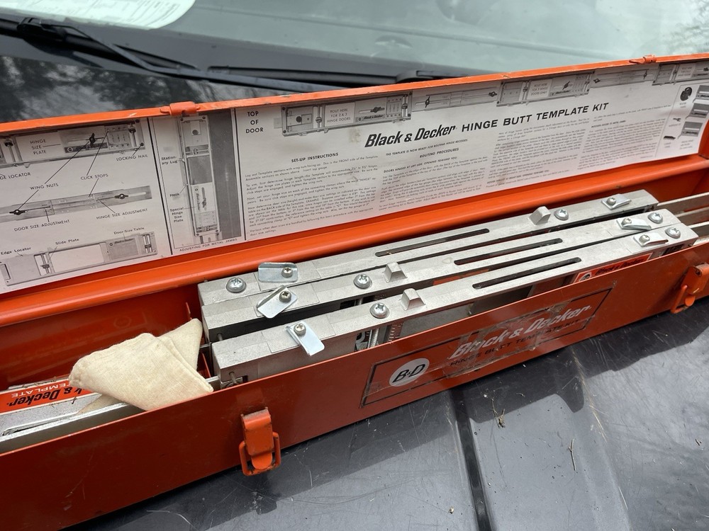 Black & Decker Hinge Butt Template Kit 57809 with Original Case