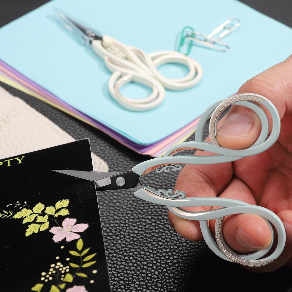 Small Sharp Scissors Pointed Tip Sewing Scissor with Case for Craft Embroider...