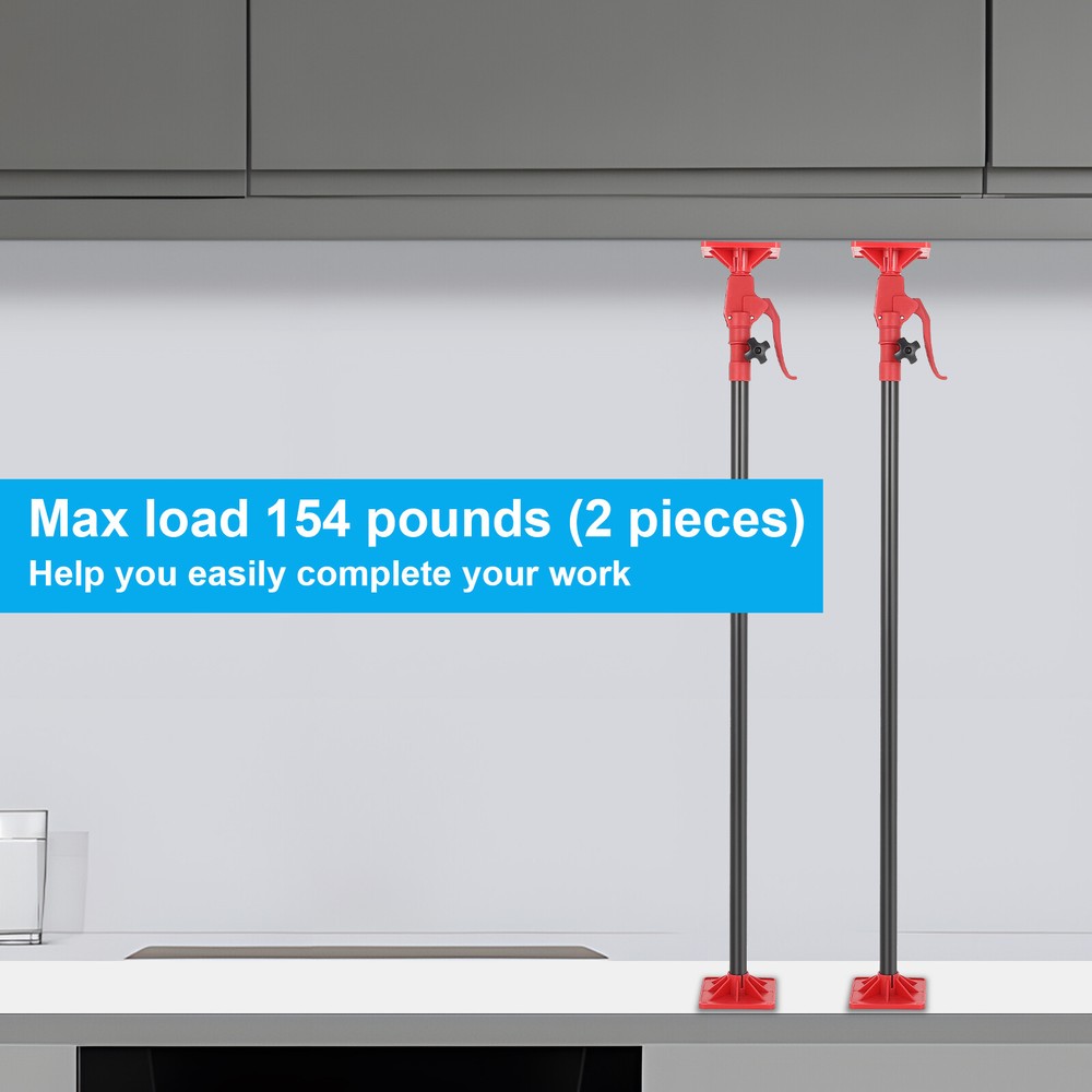 45"-114" Cabinet Jacks for Installing Cabinets, Adjustable Support Pole 2PCS