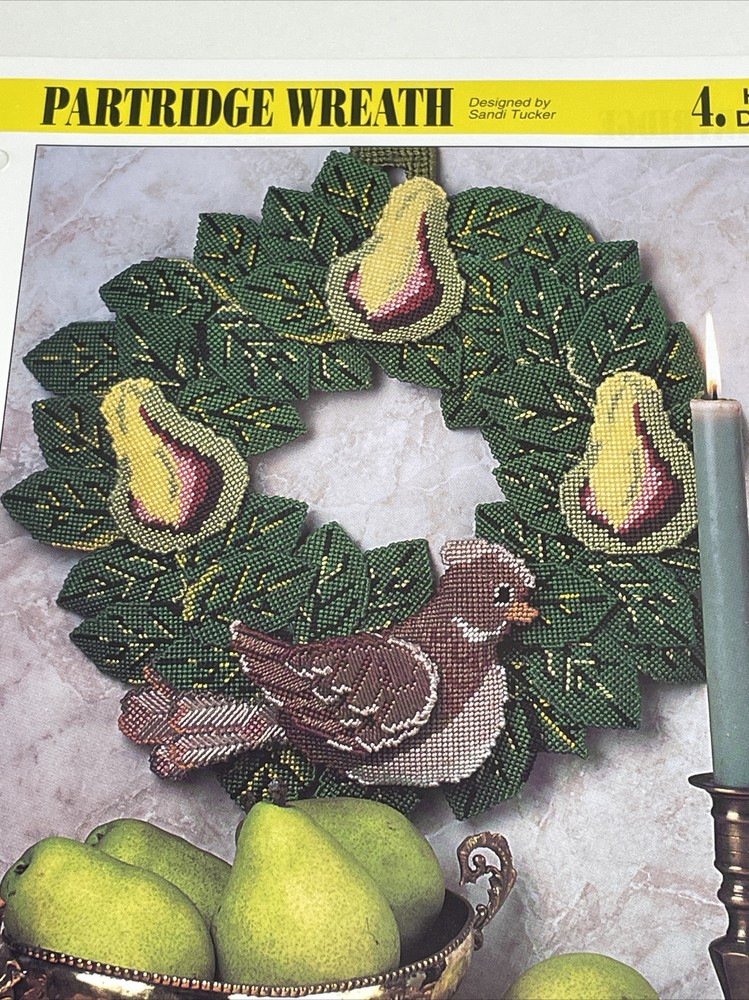 Partridge Wreath Home Decor Annie's Attic Plastic Canvas Pattern