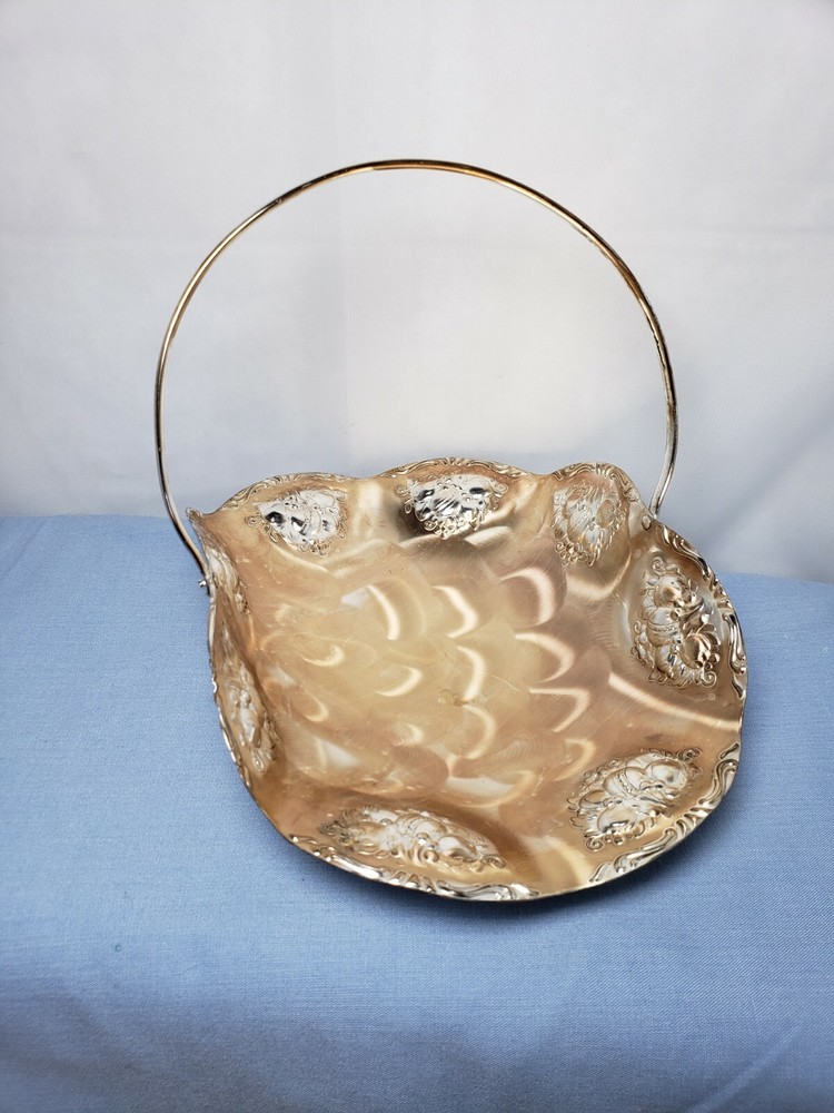 Vintage QUIST West Germany Silverplate Tarnish Resistant Basket Moveable Handle