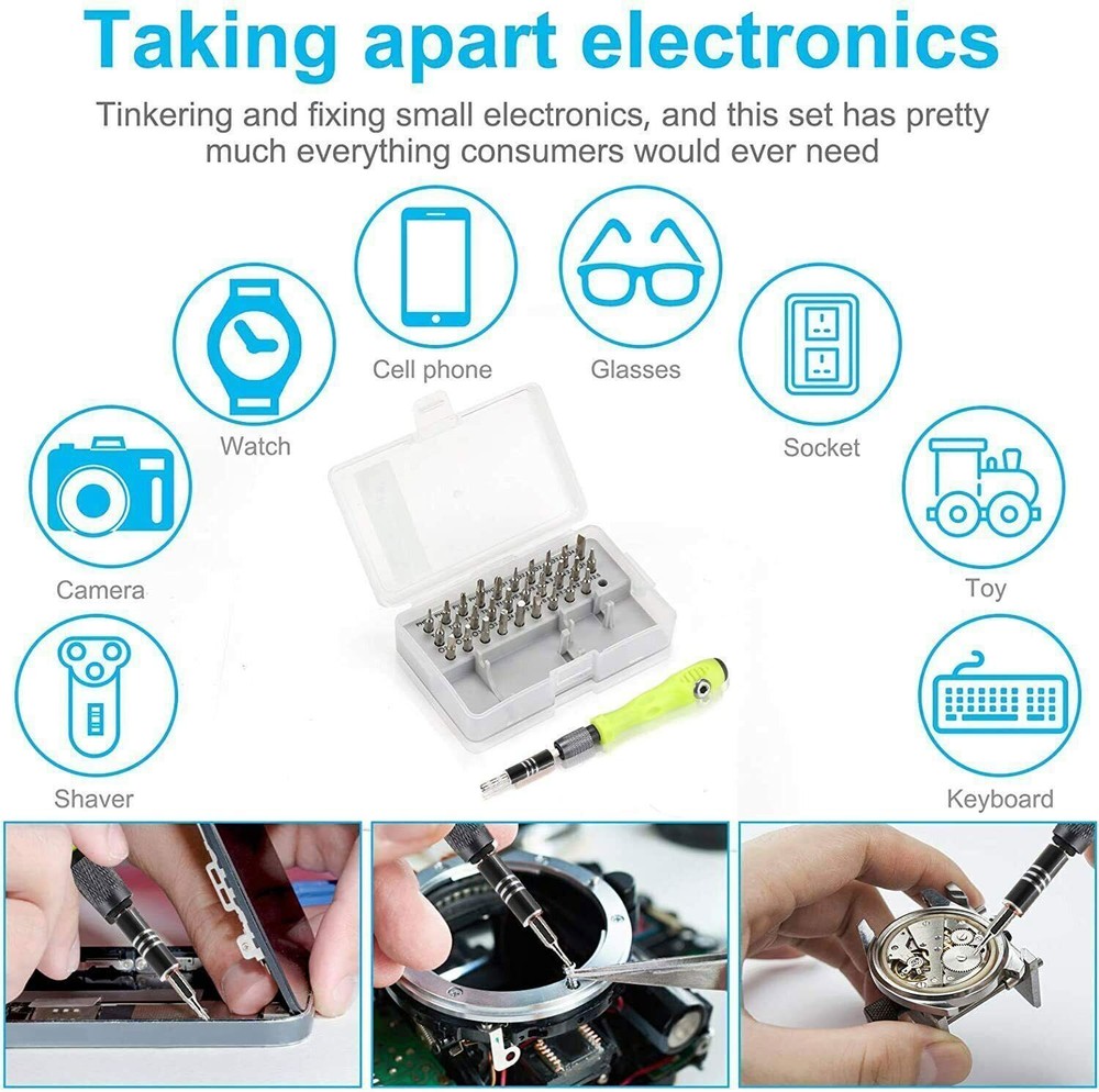 32 in 1 Precision Screwdriver Set Mini Magnetic Screwdriver Set Maintenance Tool