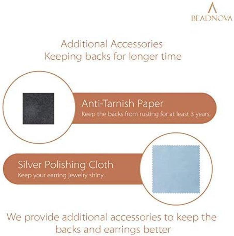 Earring Backs Replacements Earring Backing Silver Plated Pierced NEW (120Pcs)