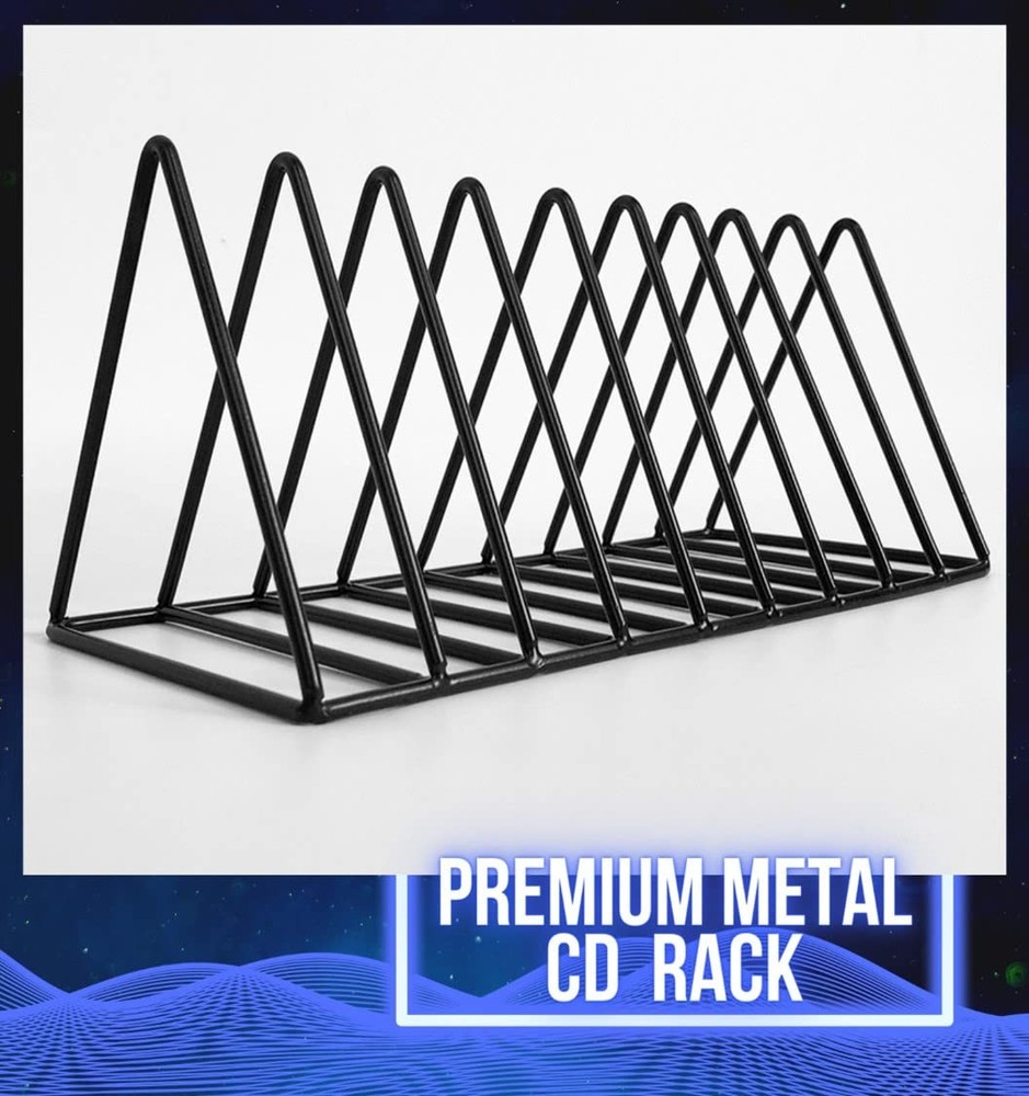 CD Storage Rack Organizer Stand - Compact Disc Holder Display Shelf for CDs, ...