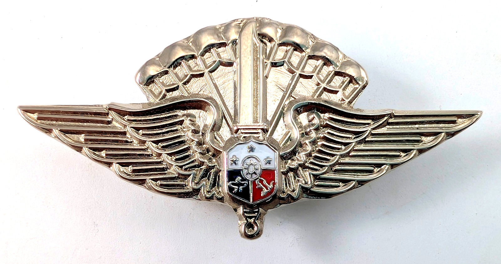 Philippine Army PA Airborne Free Fall Paratrooper Pin Badge Basic in Silver