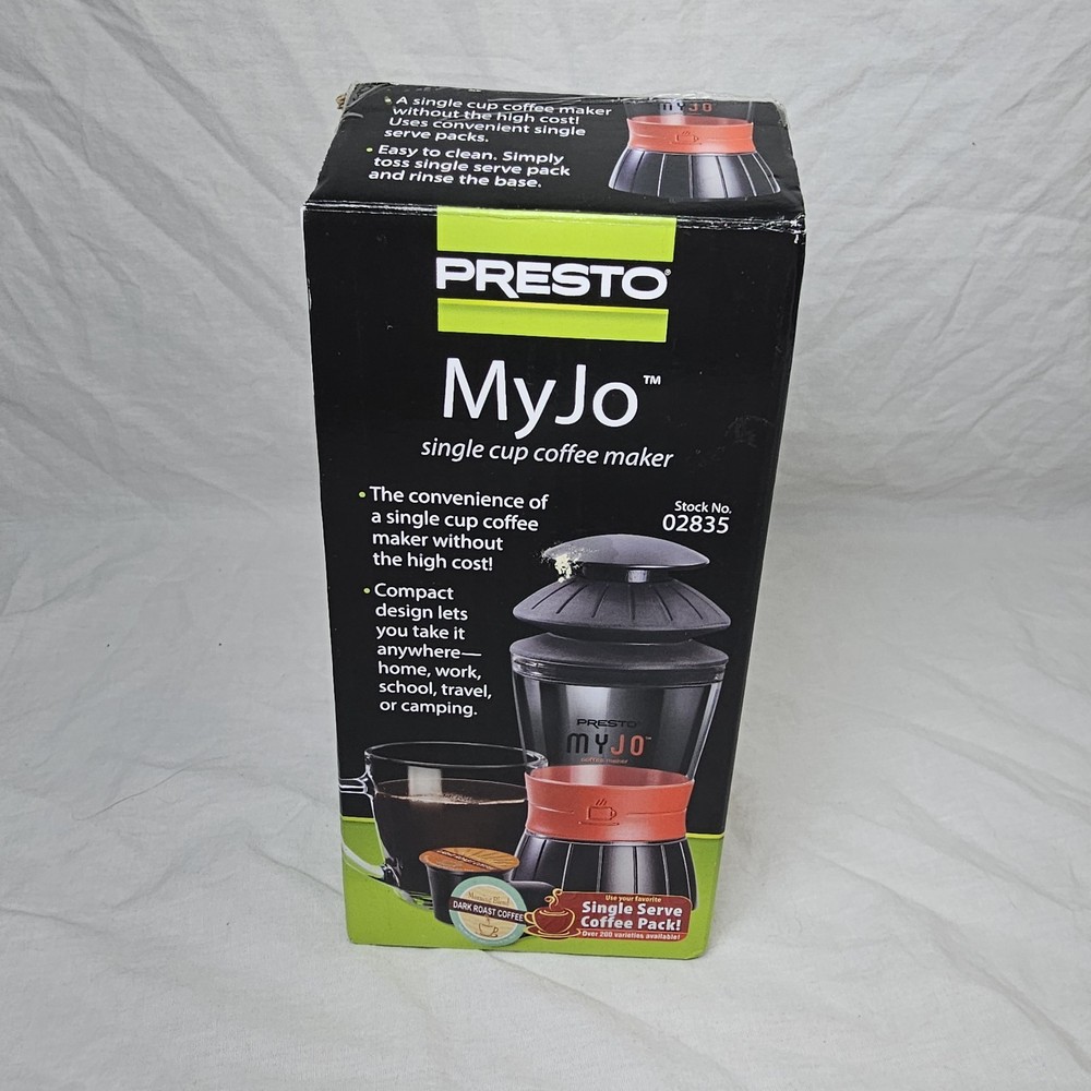 Presto MyJo Single Cup Coffee Maker (02835) New Open Box