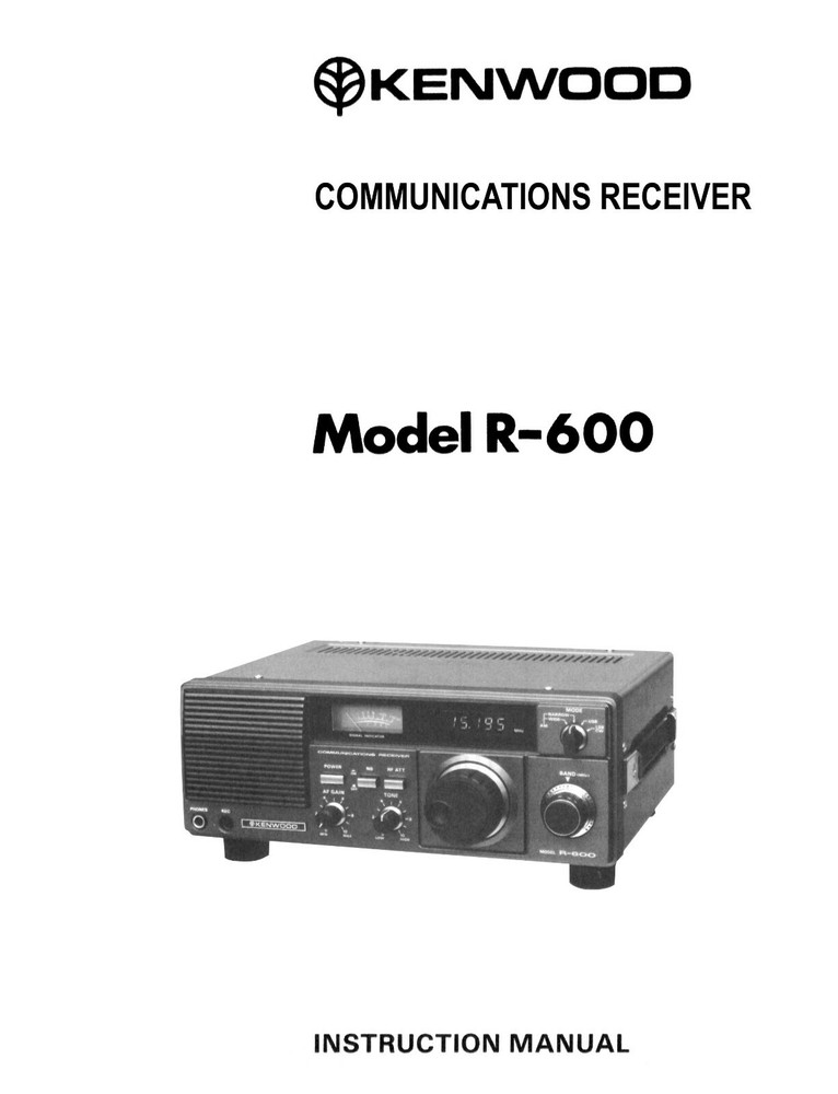 KENWOOD R-600 INSTRUCTION MANUAL
