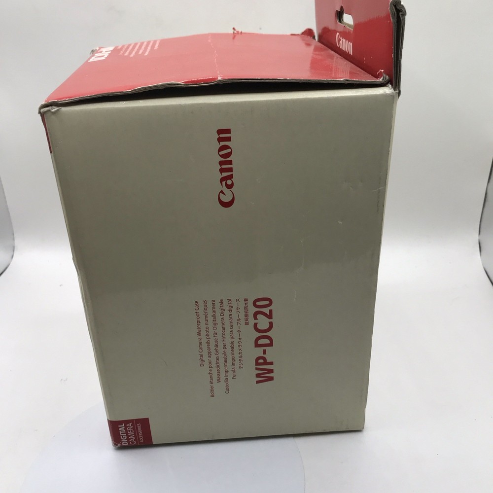 Canon WP-DC20 Waterproof Camera Case 130ft Clear Orange Blue With Strap