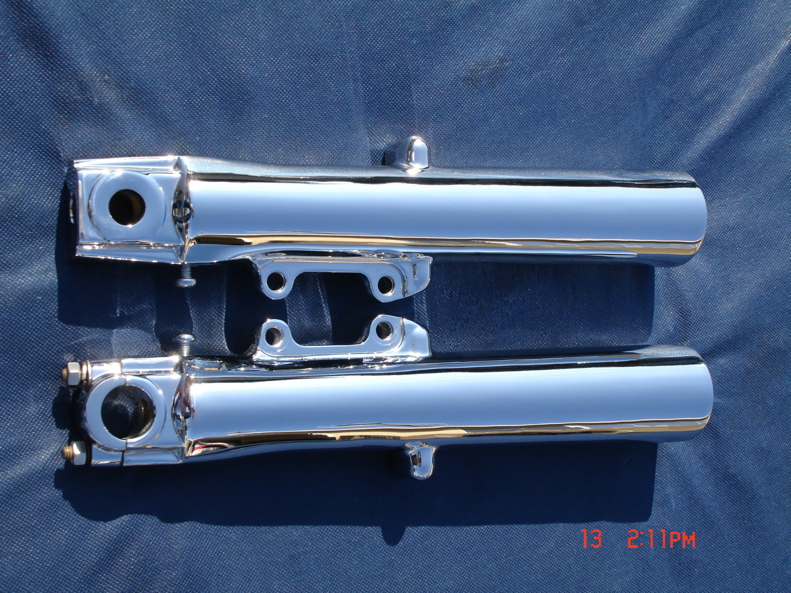 HARLEY CHROME LOWER FORK SLIDERS LEGS Street Glide Exchange Progr 00-13 Touring