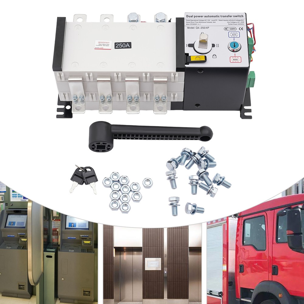 4P 250A for Generator Automatic Transfer Switch 4P 50/60Hz Dual Power