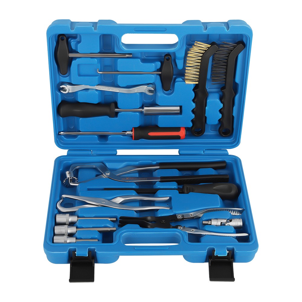 15PC Brake Tool Kit Drum & Disc with Brake Spring Pliers Compressor Puller