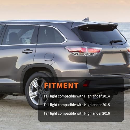 Inner Tail Light w/O Bulb Compatible with Highlander 2014 2015 2016 Side Left