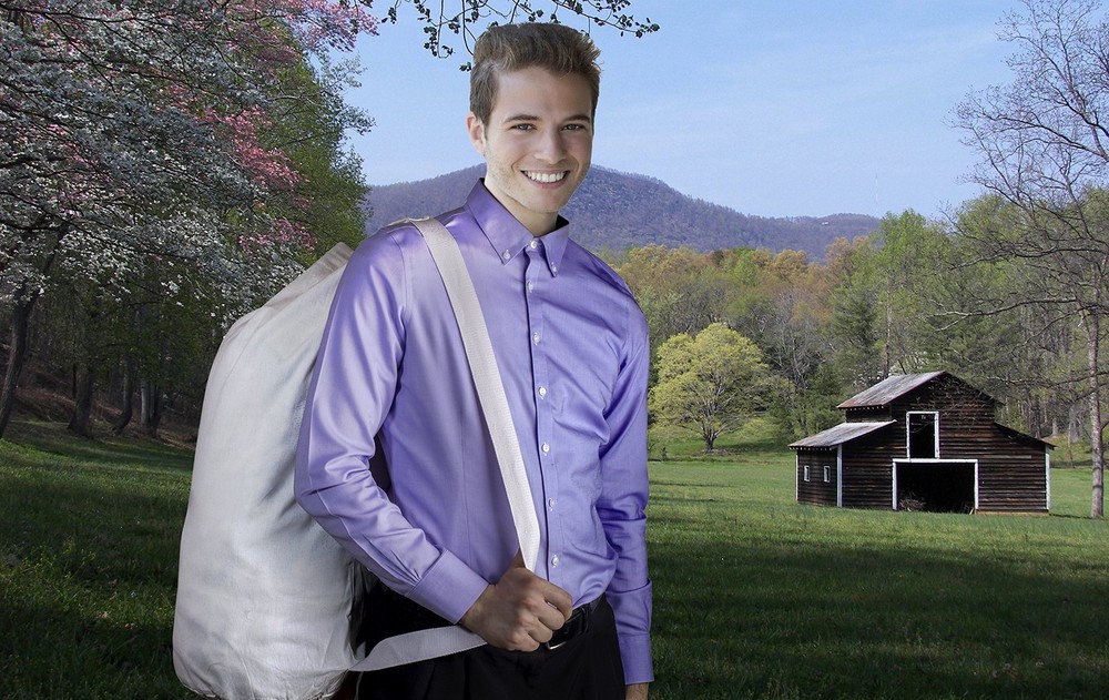 Canvas Duffel Bag - Drawstring, Leather Closure, Shoulder Strap