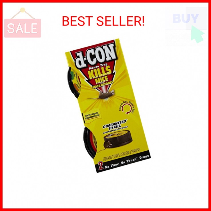 d-CON No View, No Touch Covered Mouse Trap, 2 Traps