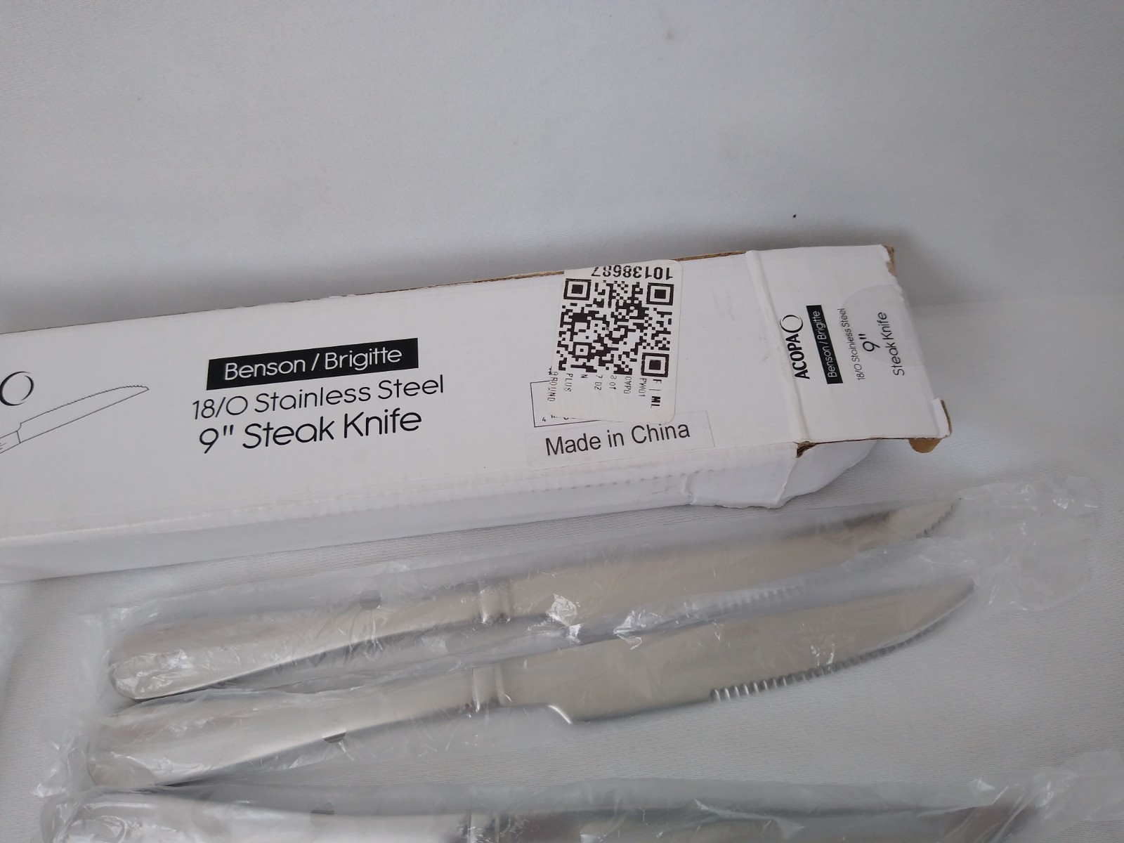 Acopa 18/0 Stainless Steel 9" Steak Knife 12 Pack Benson / Brigitte Flatware