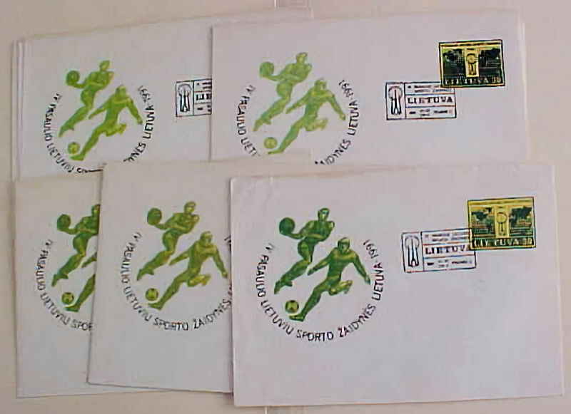 LITHUANIA  10 COVERS 1991 SOCCER