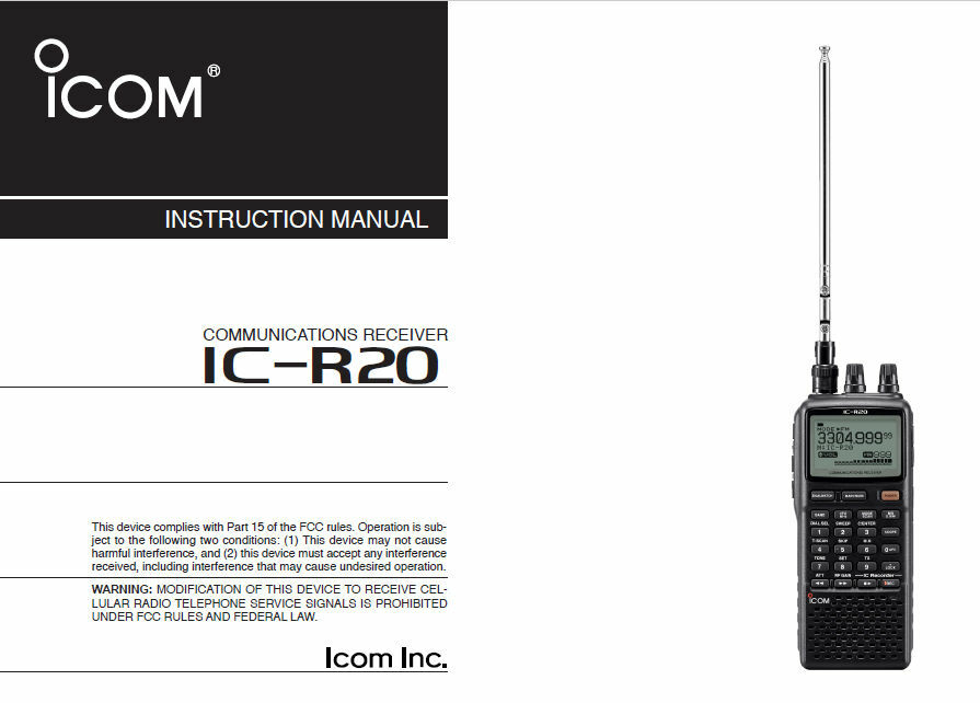 ICOM IC-R20 R20 INSTRUCTION MANUAL