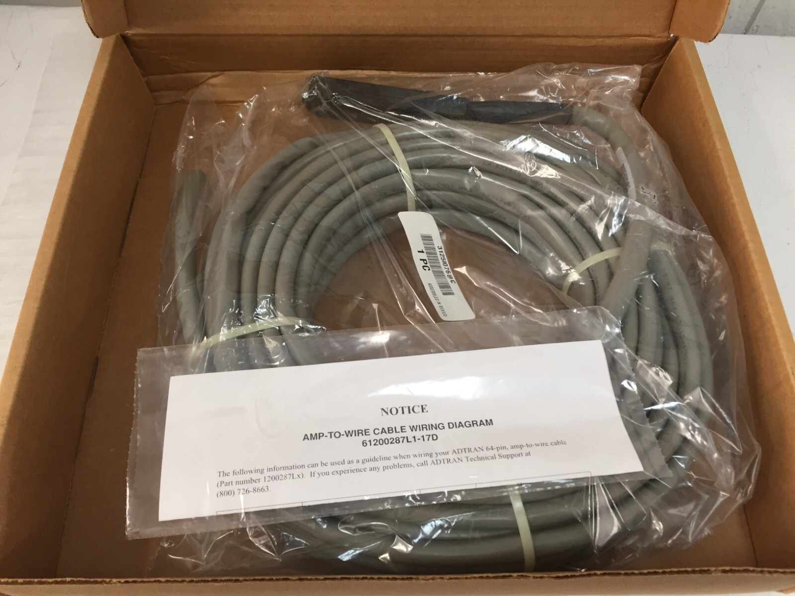 New Adtran MX2800 50FT 64 Pin Amp To Wire PNCHDWN Cable 1200287L5 1AF03060AB