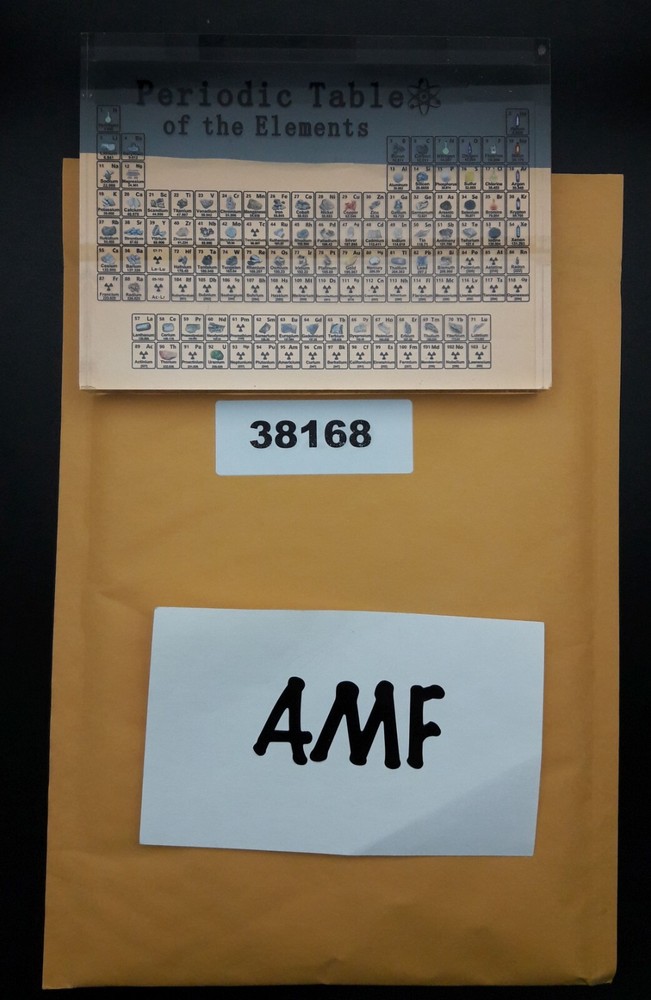 New, 4.5”x6” Crystal Acrylic Periodic Table