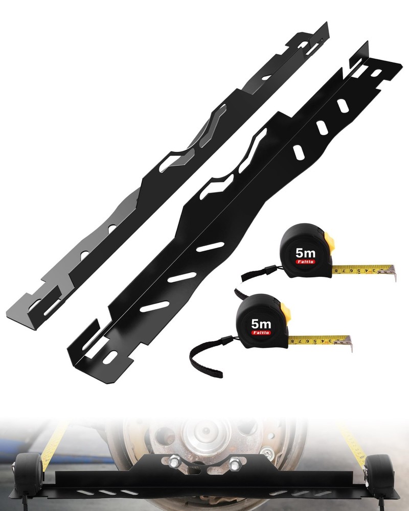 2Pcs Wheel Alignment Tool Kit, Toe Alignment Plates & 5m Tape Measures, DIY Car