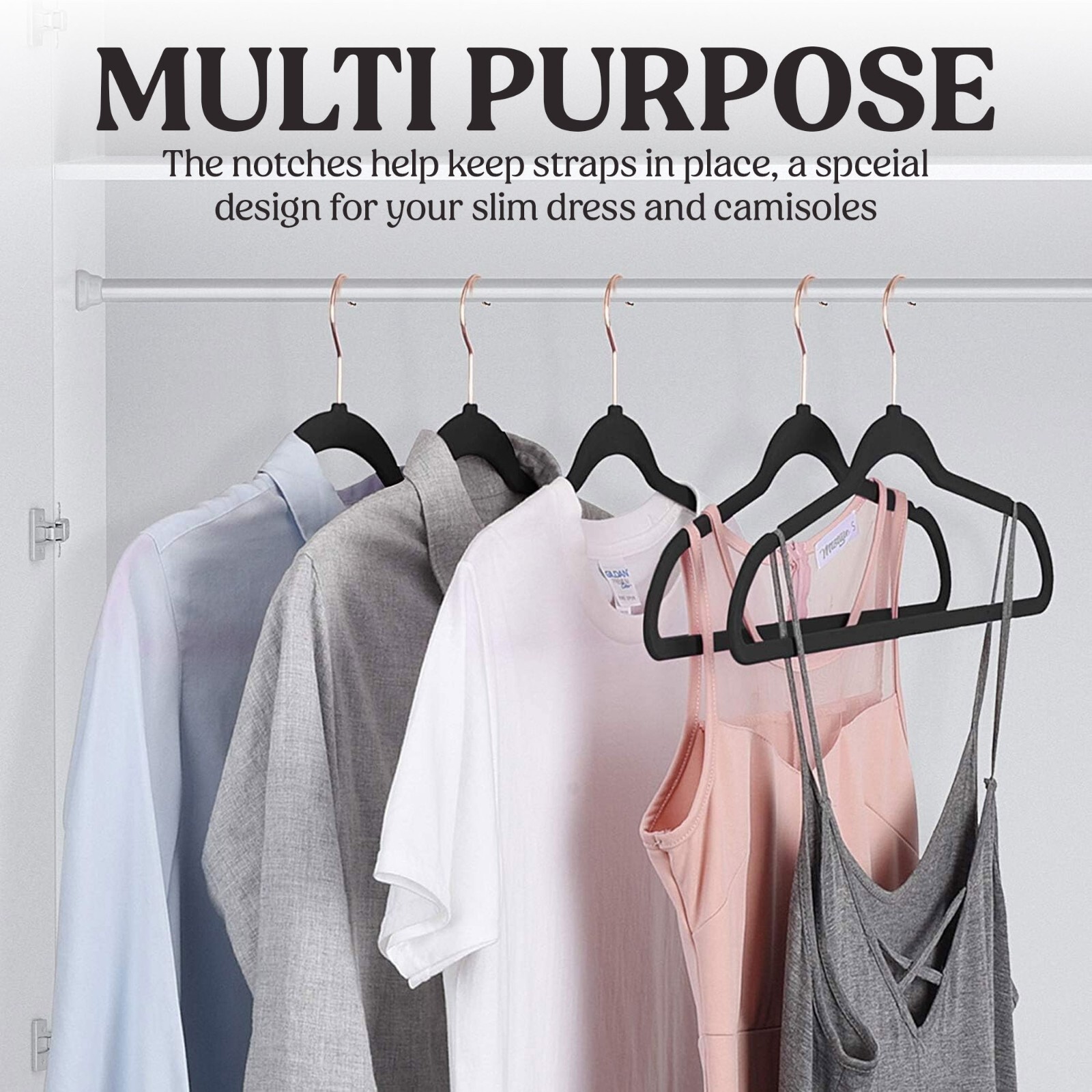 30/50 Pack Velvet Cloth Hangers Premium Lightweight Space Sever Non Slip Hanger