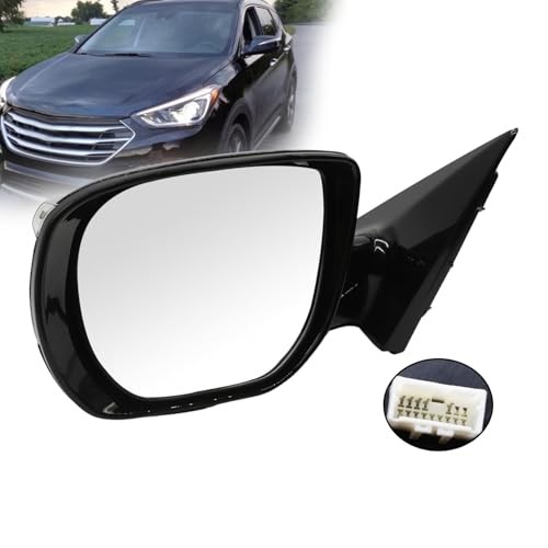 Driver Side Mirror Assembly Compatible with Santa Fe Sport 2013-2018 with Left