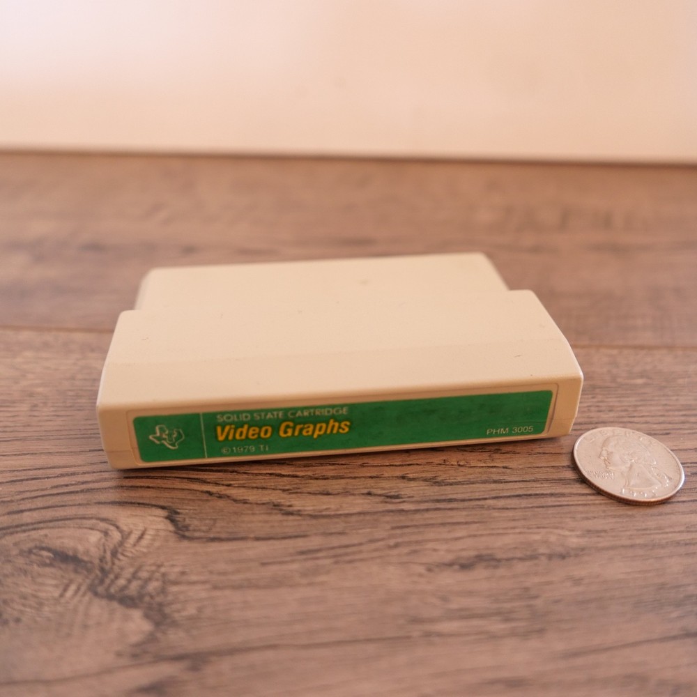 Texas Instruments white & green Video Graphs Cartridge !!!
